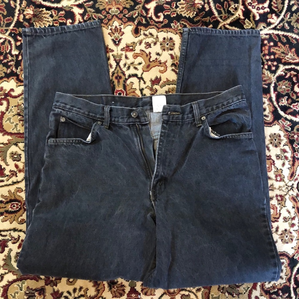 Brittania Men's vintage faded Black Jeans 34/32